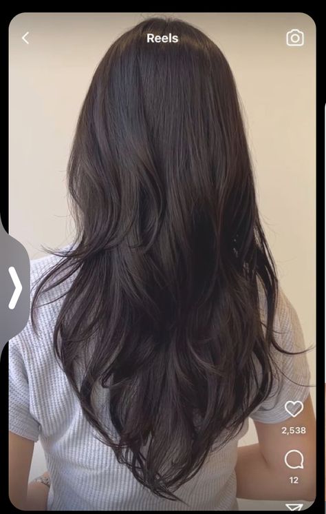 V Cut Hair, Haircuts For Long Hair With Layers, Hair Inspiration Long, Brown Hair Inspo, Cut Hairstyles, 80s Women, Cute Hairstyle, Hairstyles For Layered Hair, Long Dark Hair