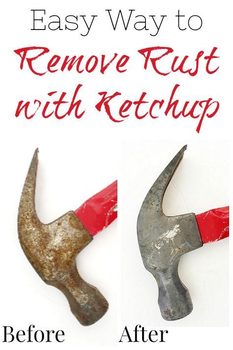 WHAT?! Who knew you could easily remove rust with KETCHUP??? This cleaning tip is amazing! Cleaning Rusty Tools, Handyman Hacks, Cleaning Rust, Clean Rust, Rusty Tools, Xmas Decorations Outdoor, Removing Rust, Lavender Laundry, Deep Cleaning Checklist