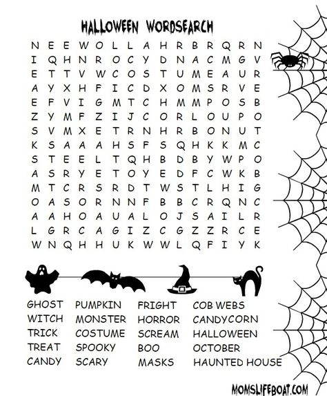 Free printable Halloween Word Search Giant Halloween Word Search, Educational Halloween Games, Halloween Word Search For Adults, Free Halloween Word Search Printables, Halloween Crossword Free Printable, Halloween Words List, Halloween Worksheets Free Printable, Free Halloween Printables For Kids, Halloween Word Search Free Printable