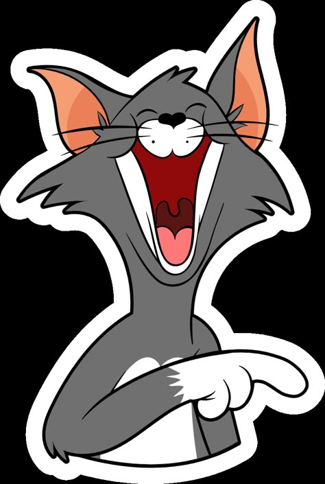 Tom and Jerry Laughing Tom Sticker. I wonder what made Tom's cat laugh like that? Perhaps Jerry's trick!?. Tom And Jerry Laughing, Jerry Laughing, Tom And Jerry Pictures, Tom And Jerry Wallpapers, Best Friend Wallpaper, Disney Characters Wallpaper, Tom And Jerry Cartoon, Tom Y Jerry, Looney Tunes Cartoons