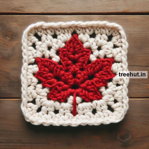 Crochet Ideas for Kitchen Projects Crochet Kitchen Items Gift Ideas, Crochet Square Ideas, Granny Square Free Crochet Pattern, Tree Granny Square Crochet, Crochet Thanksgiving Granny Square, Crochet Autumn Sweater, Crochet Autumn Granny Square, Leaf Crochet Granny Square, Fall Crochet Blanket Granny Squares