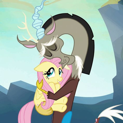 #1279671 - animated, discord, fluttershy, hug, loop, safe, screencap, spoiler:s06e26, to where and back again - Derpibooru - My Little Pony: Friendship is Magic Imageboard Mlp Discord X Fluttershy, Mlp Fluttershy X Discord, Discord X Fluttershy, Discord And Fluttershy, Fluttershy Discord, Fluttershy X Discord, Fluttershy And Discord, Mlp Memes, My Lil Pony