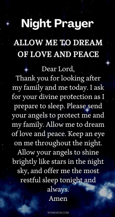 Good Night Prayers And Blessings For Family, Night Time Prayers Bedtime I Pray, Prayers To Say Before Bed, Nighttime Prayers, Breaking Curses, Prayer Night, Prayer Before Sleep, Sleep Prayer, Nighttime Prayer