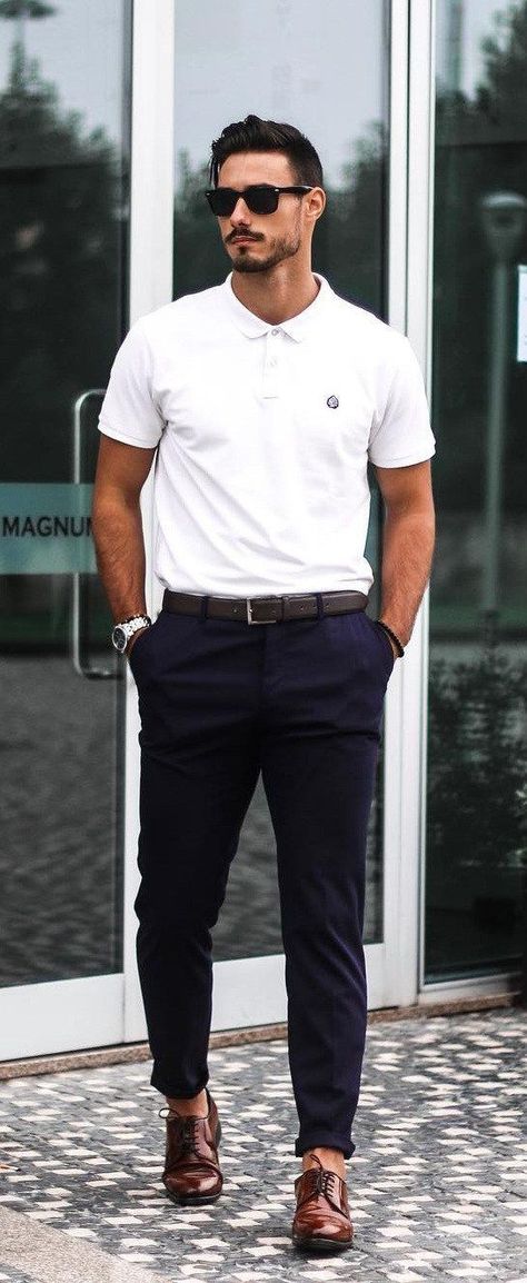 Smart Casual Menswear Summer, Polo Outfit Men, Best Dressed Men, Men Outfit Ideas, Smart Casual Menswear, Mens Business Casual Outfits, Polo Outfit, Mens Casual Outfits Summer, Smart Casual Men