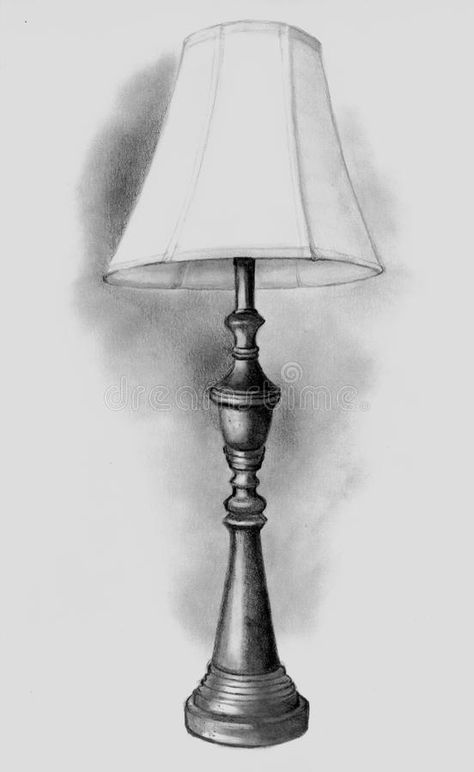 Lamp Design Drawing, Lamp Drawing, Sketch Realistic, Still Life Sketch, Shading Drawing, Abstract Pencil Drawings, Life Sketch, Coffee Tree, Lamp Art