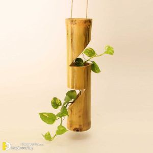 30 The Most Creative Planters Made Out Of Bamboo - Engineering Discoveries Creative Planters, Best Office Plants, Bamboo Diy, Golden Bamboo, Creative Planter, Bamboo Planter, Bamboo Plant, Bamboo Art, Handmade Planter