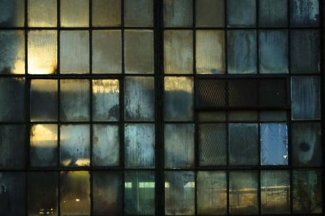 Factory Windows, Radium Girls, Industrial Windows, Old Factory, Sweeney Todd, Green Aesthetic, Abandoned Places, Set Design, Architecture Details