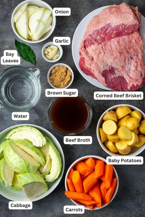 Instant Pot corned beef and cabbage is so flavorful and juicy. Cook your veggies in the same pot for an all-in-one St. Patrick's Day feast! Ip Corned Beef And Cabbage Recipe, Corn Beef Instant Pot Recipes, Cornbeef Cabbage Instant Pot, Corned Beef Seasoning Recipe, Cornbeef Cabbage And Potatoes, Corned Beef In Instant Pot, Corn Beef Recipes, Corn Beef And Cabbage Recipe, Corned Beef Seasoning