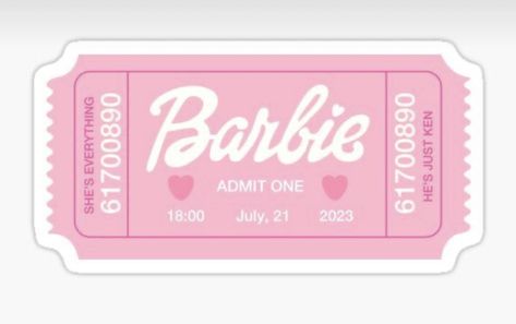 Tickets Stickers, Pink Tickets, Barbie Style, Admit One, Barbie Fashion, Cute Stickers, Party Ideas, Collage, Tv