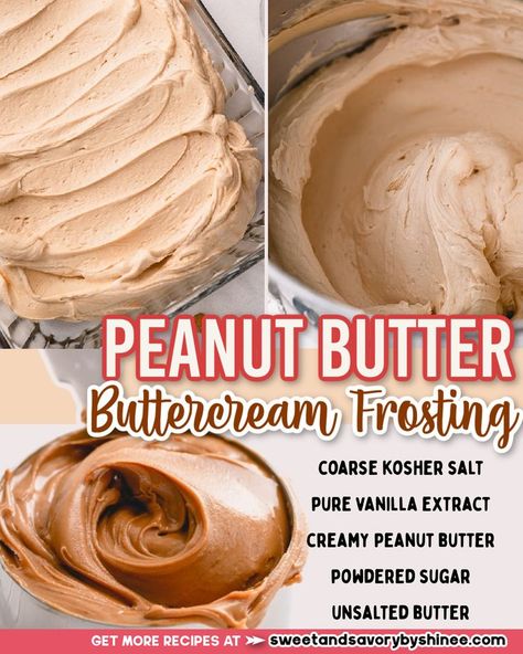 Seriously addicting and easy to make peanut butter buttercream frosting – insanely delicious paired with chocolate cake, or cupcake, or brownies!! Best Peanut Butter Icing, Chocolate Cake With Peanut Frosting, Peanut Butter Cake Frosting, Easy Peanut Butter Frosting, Peanut Butter Frosting Easy, Fluffy Peanut Butter Frosting, Peanut Butter Buttercream Frosting, Peanut Butter Frosting Recipe, Peanut Butter Buttercream