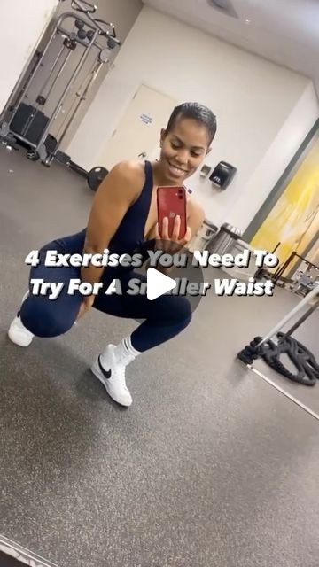 Jackie Paige on Instagram: "Shrink Your Waist With These exercises  Doing 100 ab exercises everyday is NOT the most effective was of slimming your waistline. The 1st key to a slim waist is proper nutrition, the seconds is the right exercises to give you that hourglass ⌛️ shape.  Here are 4 that will build out your shoulders, lean your back, give you some hipage to slim the waist 😉  1. Squat overhead press 2. Tube walk 3. Squat oblique crunch 4. Rows  #workout #fitblackwomen #fitnessmotivation #fitblackgirls #workoutmotivation #exercisemotivation #slimwaist  #atl" Oblique Crunches, Everyday Workout, Overhead Press, Proper Nutrition, Back Workout, Slim Waist, Abs Workout, Fitness Motivation, Nutrition