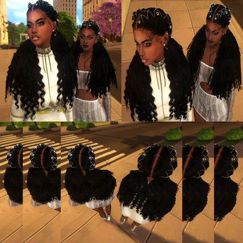 Sims 4 Custom Content Patreon, The Sims 4 Custom Content, Different Curls, Goddess Braids, Sims 4 Custom Content, Sims 4 Mods, Custom Content, The Sims 4, The Sims