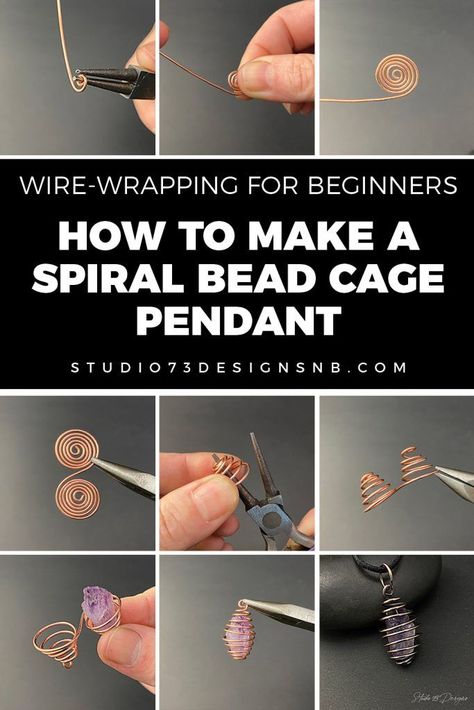 LEVEL: BEGINNER - Bead cages are awesome because you can put whatever you want inside – it doesn’t have to be a bead. You can use marbles, crystals, gemstones, pebbles, sea glass, whatever you want! #wirewrapping #wirewrapped #wirewrap #wirewrappedjewelry #diyjewelry #jewelrymaking #diy #wirejewelry #wirewrappingtutorials #wirewrappingforbeginners #wirewrappingtools #wirewrappedpendants #jewelrytutorials #wirewrappedjewelrybeginner #diycrafts #crafts Wire Wrapping For Beginners, Diy Gemstone Jewelry, Wire Wrapped Stone Jewelry, Wire Wrap Jewelry Designs, Wire Wrapped Jewelry Diy, Wire Wrapped Jewelry Tutorials, Diy Jewelry Projects, Diy Gemstone, Wire Jewelry Designs