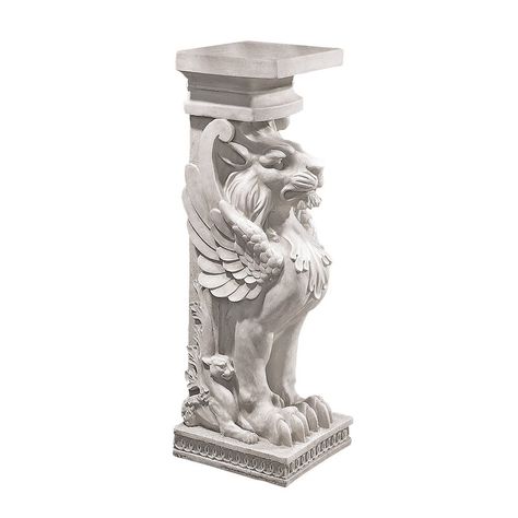 Outdoor Garden Bed, Pedestal Column, Pedestal Plant Stand, Winged Lion, Plant Stands Outdoor, Outdoor Patio Designs, Antique Stone, Plant Stand Indoor, Crushed Stone