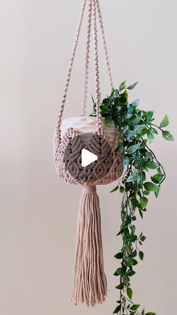 Macrame Tutorial Step By Step, Plant Hanger Macrame, Lotus Plant, Macrame Plant Hanger Tutorial, Macrame Plant Hanger Patterns, Pot Hanger, Flower Pot Holder, Flower Theme, Plant Hangers