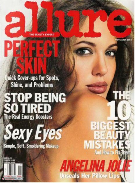 Allure Us November 2004 - Angelina Jolie Allure Magazine Cover, Beauty Mistakes, Beauty Advertising, Allure Magazine, Fan Photo, Makeup Mistakes, Birthday Fashion, Fashion Magazine Cover, Mario Testino