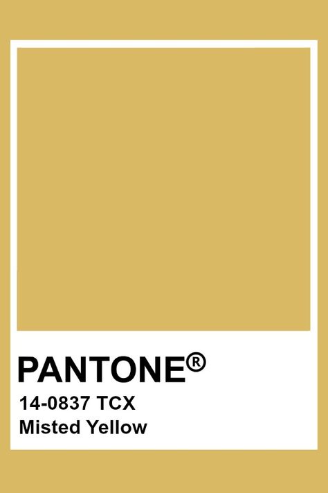 Pantone Misted Yellow Pantone Shades Of Yellow, Pantone Yellow Shades, Mustard Yellow Pantone, Yellow Paint Swatch, Yellow Pallet, Brown Pantone, Pantone 2024, Pantone Tcx, Yellow Pantone