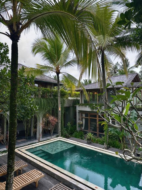 Aesthetic villa in bali, jungle villa Bali Jungle House, Bali Vila Aesthetic, Bali Villa Aesthetic, Jungle House Aesthetic, Bali Aesthetic Villa, Bali Vila, Jungle Lifestyle, Villa Aesthetic, Jungle Villa