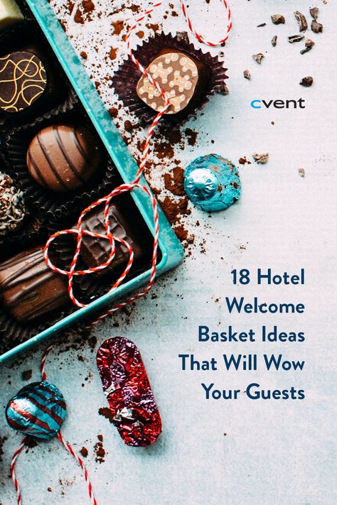 A hotel welcome basket is a thoughtful way to welcome your guests and start their trip off with a positive experience. Many hotels have begun to offer welcome gifts or supplies to frequent guests, VIPs, those celebrating a special occasion, or those in town for a meeting or event. Some hotels even have basic welcome baskets for all of their guests. These small gestures are a great way to display your brand, create relationships with guests, and thank them for their business. Welcome Baskets For Out Of Town Guests, Welcome Amenities Hotel Ideas, Hotel Welcome Basket, Hotel Amenities Ideas, Welcome Basket Ideas, Valentine's Day Hotel, Hospitality Bags, Hotel Concierge, Welcome Basket