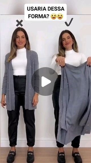 Instagram video by 🦋Lya Maniero 🍀 • Jun 6, 2024 at 7:28 PM How To Style A Cardigan, Umgestaltete Shirts, How To Wear Shirt, Buff Headwear, Diy Clothes Hacks, Diy Fashion Scarf, How To Wear A Scarf, Diy Fashion Hacks, Diy Clothes Life Hacks