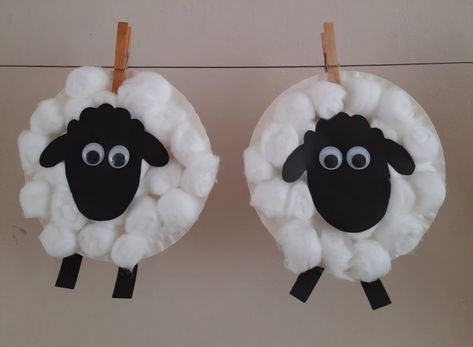 Sheep Art For Toddlers, Sheep Craft For Preschoolers, Farm Animal Arts And Crafts, Sheep Art Preschool, Sheep Art And Craft, Sheep Preschool Craft, Sheep Art For Kids, Sheep Crafts For Toddlers, Sheep Crafts Preschool