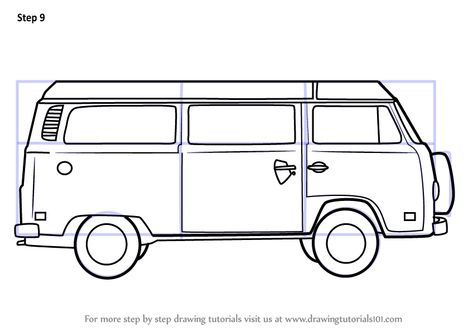 848x602 Learn How To Draw A Camper Van Camper Drawing, Van Drawing, Logo Voyage, Bus Drawing, Camper Art, Art For Kids Hub, Van Lines, Vw Art, Kombi Home