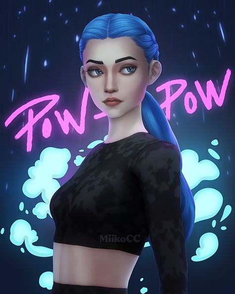 Sims 4 Cc More Rows, Sims 4 Cc Jinx Hair, Sims 4 Monster Cc Patreon, Chin Sims 4 Cc, Sims 4 Cc Goth Eyeliner, Sims 4 Arcane Skin, Miiko Cc Sims 4, Sims 4 Jinx Cc, Jinx Sims 4 Cc