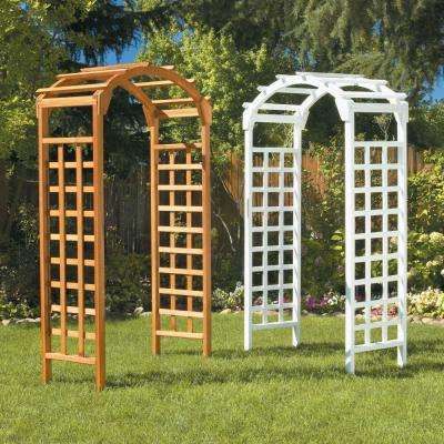 Natural Arch 84 in. x 48 in. Outside Wooden Garden Arbor Arbour Ideas, Garden Bench Plans, Garden Archway, Wood Arbor, Arbors Trellis, Diy Garden Trellis, Arch Trellis, Cheap Pergola, Outdoor Trellis