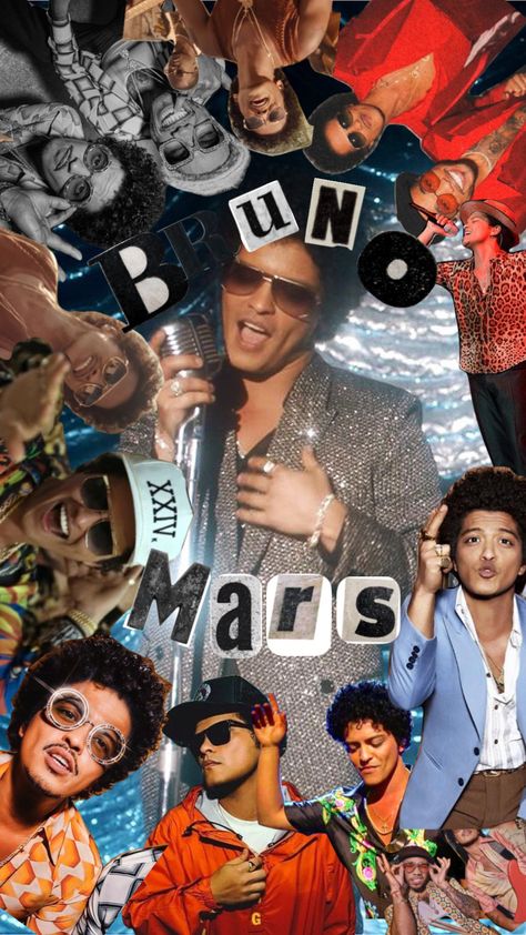 Bruno Mars Collage, Bruno Mars Wallpaper Aesthetic, Bruno Mars Background, Bruno Mars Costume, Bruno Mars Aesthetic, Bruno Mars Poster, Wallpaper Singers, Bruno Mars Wallpaper, Bruno Mars Show