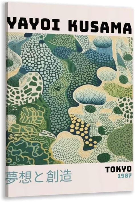 Amazon.com: TqzQuilyan Retro Yayoi Kusama Poster Colorful Sea Waves Abstract Art Prints Painting Retro Japanese Wall Art Gallery Exhibition Wall Decor 16x24inch Framed, style-9: Posters & Prints Yayoi Kusama Illustration, Yayoi Kusama Inspired Art, Japanism Art, Japanese Abstract Art, Yayoi Kasuma, Create Poster, Art Gallery Exhibition, Yayoi Kusama Art, Japanese Contemporary Art