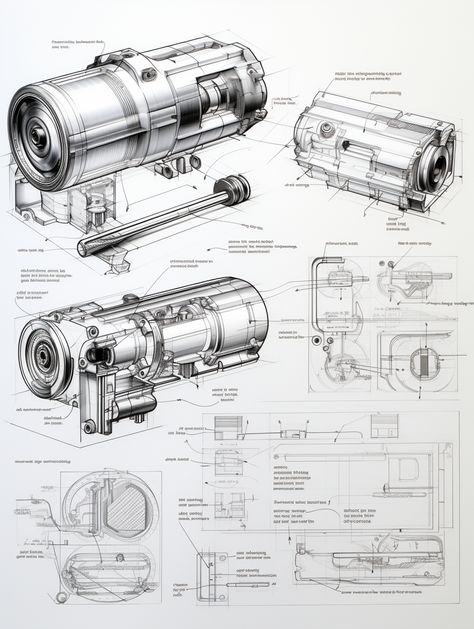 Technical Drawing Mechanical, Drawing Mechanical, Technical Drawings, Architecture Drawing Art, Mechanical Design, Prop Design, Medical Device, Technical Drawing, Drawing Art