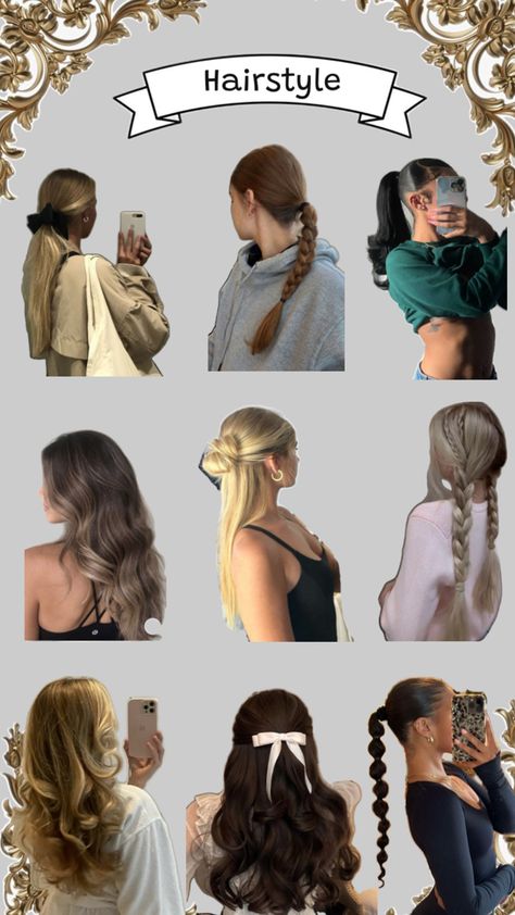 Easy and simple hair styles for school Hair For School Picture Day, Chill Hairstyles Casual Simple, Cute Simple School Hairstyles, Non Basic Hairstyles, Hairstyles For School Updos, Easy Hairstyles For Medium Length Hair For School Teens, Easy Quick Hairstyles For School, Cute Hair Inspo For School, High School Hairstyles Easy