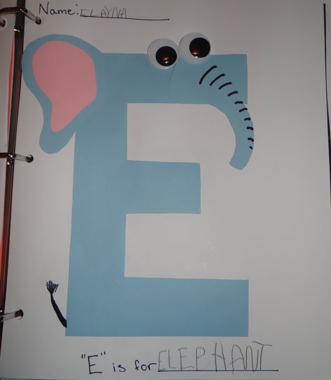 Letter “E” craft for preschoolers who are kindergarten bound. 🐘 #EIsForElephant #Elephant #CraftsForPreschoolers Craft For Letter E For Preschool, E Activity For Preschoolers, Letter E For Elephant, Letter E Is For, Letter E Activities For Preschoolers, E Craft For Preschoolers, Lower Case E Craft, Letter E Learning Activities, Letter E Elephant Craft