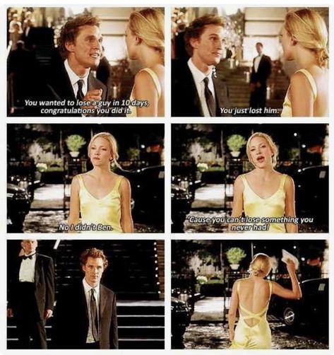 I love how to lose a guy in 10 days #katehudson #thankunext Best Movie Quotes, Favorite Movie Quotes, I Love Cinema, Chick Flicks, Movie Lines, Film Quotes, Tv Quotes, About Time Movie, Romantic Movies