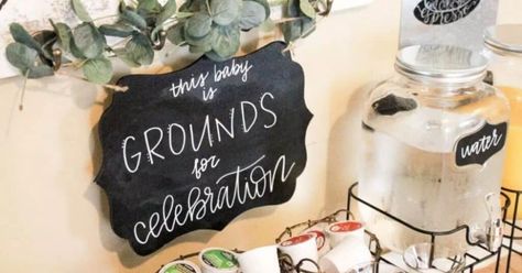 10 Coffee Themed Baby Shower Ideas (a baby is brewing) Coffee Baby Shower, Coffee Bridal Shower, Themed Baby Shower Ideas, A Baby Is Brewing, Baby Is Brewing, Coffee Party, Baby Shower Brunch, Coffee Theme, Wishes For Baby