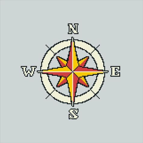 Pixel art illustration Compass. Pixelated Compass. Survival Camping Compass  pixelated for the pixel art game and icon for website and video game. old school retro. Camping Pixel Art, Pirate Compass, Icon For Website, Pixel Art Games, Survival Camping, Compass Rose, Heart Tree, Logo Banners, Cityscape Photos