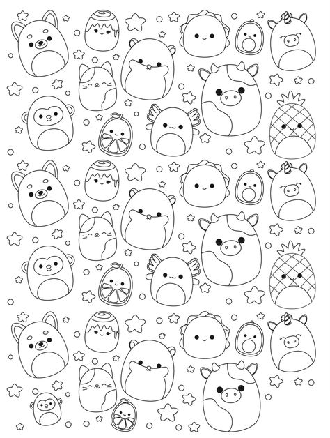 Arte Doodle, Baby Animal Drawings, Cute Doodles Drawings, Cool Coloring Pages, Mini Drawings, Dessin Adorable, Cute Easy Drawings, Coloring Book Art, Cute Coloring Pages