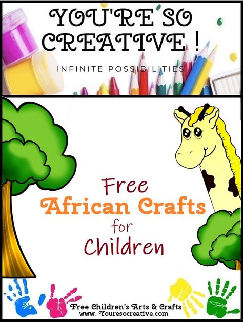 South Africa Crafts Preschool, African Crafts For Kids, Cheetah Crafts, South Africa Art, Africa Craft, Giraffe Crafts, Prek Crafts, Crafts For Children, South African Flag