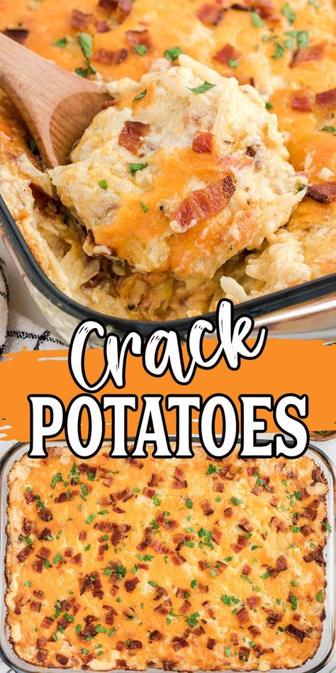 Hashbrown Potato Casserole Recipes, Loaded Cheesy Potato Casserole, Loaded Potato Casserole With Hashbrowns, Recipes With Frozen Hashbrowns Dinners, What To Do With Hashbrowns, Easter Potatoes Recipes Easy, Cheesy Potatoes With Frozen Potatoes, Cracked Potatoes Recipe, Casserole With Hashbrowns Dinners