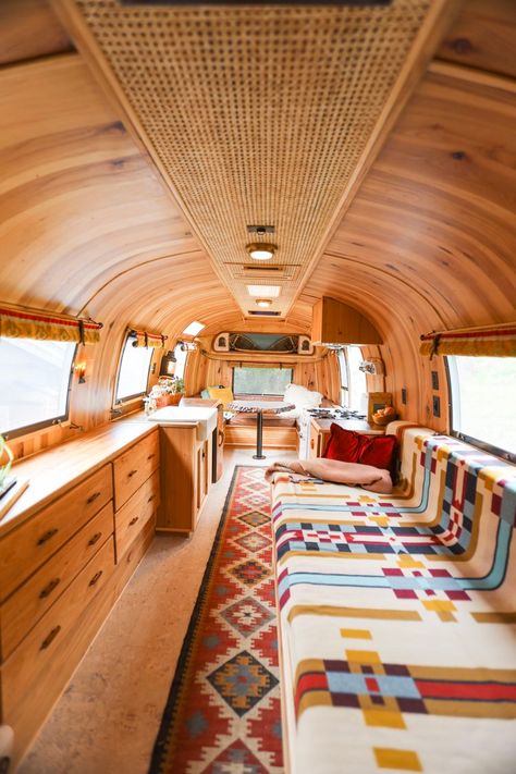 The Monty - 1968 Airstream Overlander — perpetually devastated Copper Countertops, American Arts And Crafts, Airstream Living, Airstream Remodel, Airstream Trailers For Sale, Airstream Interior, Airstream Renovation, Airstream Trailers, A Love Letter