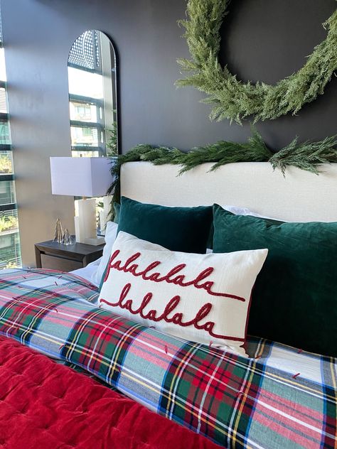 Green Velvet - 18" curated on LTK Velvet And Plaid Christmas, Green Velvet Christmas Decor, Outdoor Christmas Decoration Ideas, Outdoor Decoration Ideas, Red Velvet Christmas, Christmas Fair Ideas, Holiday Bedroom, Decorations Bedroom, Plaid Christmas Decor