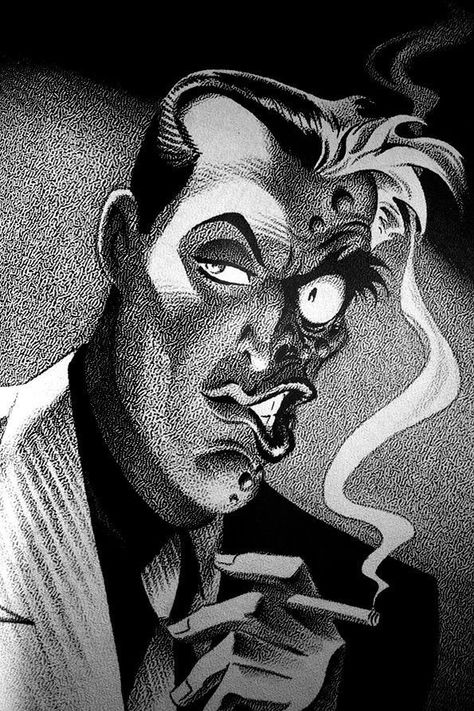 Two Face Batman, Batman Decor, Two Face, Univers Dc, Bruce Timm, Batman The Animated Series, Dc Villains, Arte Dc Comics, Harley Quinn Art