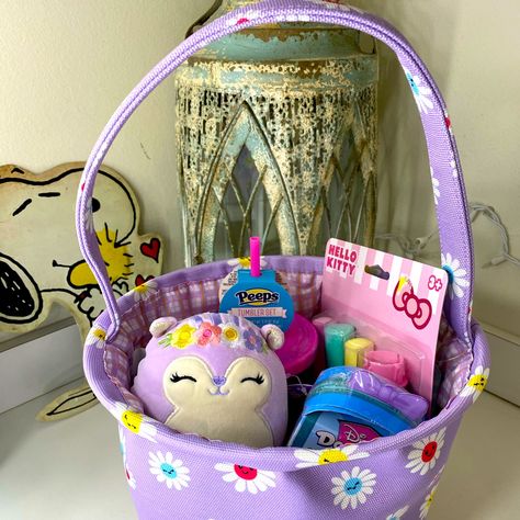 Please Read Easter Basket For A Girl From 7 To 10 Years Old Just Add Candy Includes: Canvas Basket That Is Reusable For A Girls Room Disney Dorables Hello Kitty Side Walk Chalk Peeps Tumbler Set (See Photo Description) Squishmallows Sydnee Husband Easter Basket, Unicorn Easter Basket, Canvas Basket, Side Walk, Girls Easter Basket, Birthday Basket, Easter Gift Baskets, Sidewalk Chalk, Fun Crafts For Kids