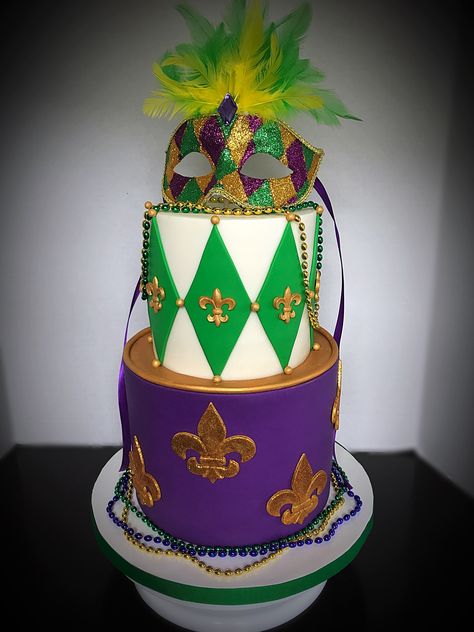 Mardi Gras Themed Cake, Mardi Gras Cake Ideas, Mardi Gras Cake, Mardi Gras Party Decorations, Mardi Gra, Baby Planning, Themed Birthday Cakes, Mardi Gras Party, 50th Birthday Party