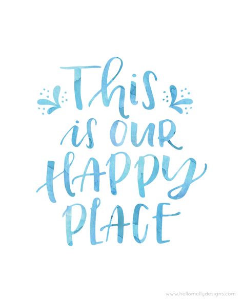 Our happy place? All together in the kitchen, cooking or sharing a meal around the dinner table! | free printable art quote featured on the Lil’ Luna blog Happy Place Quotes, Papan Tulis Kapur, Happy Place Sign, Place Quotes, Our Happy Place, Stencils Printables, Quotes Happy, Camper Decor, Lettering Quotes