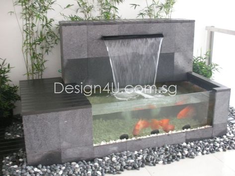 Cover Pool Ideas, Fish Ponds Backyard, Pools Ideas, Indoor Pond, Koi Pond Design, Fish Pool, Kolam Koi, Fish Pond Gardens, Taman Air