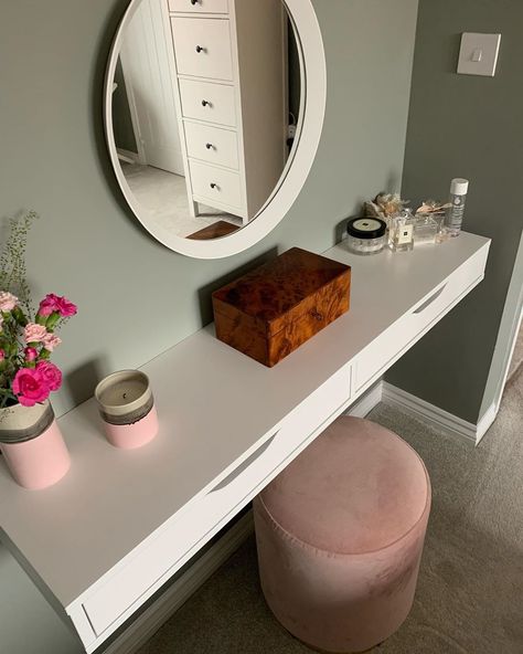 Women are turning a £40 drawer from IKEA into the dream dressing table – and it fits the smallest bedrooms – The Sun Bedroom Inspirations For Small Rooms, Modern Dressing Table Designs, Aesthetic Interior Design, Dressing Room Decor, Drawing Room Decor, Dressing Table Design, Small Bedroom Decor, Dressing Tables, Dressing Room Design