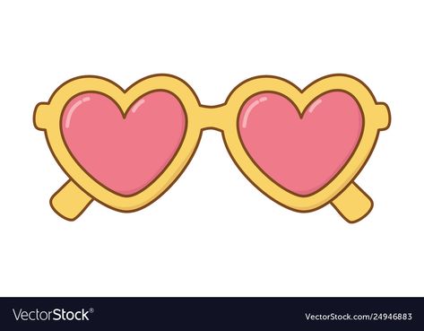 Heart shape sunglasses Royalty Free Vector Image Heart Sunglasses Illustration, Sunglasses Illustration Drawing, Heart Shaped Sunglasses Drawing, Heart Sunglasses Tattoo, Sunglasses Drawing Easy, Heart Sunglasses Drawing, Sunglass Illustration, Barbie Sunglasses, Sunglasses Drawing