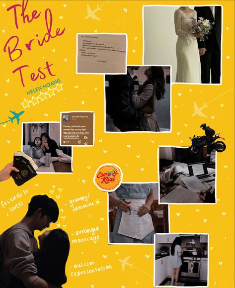 The bride test, booktok collage The Bride Test Aesthetic, The Bride Test Book, Bride Test Helen Hoang, The Bride Test Helen Hoang, The Bride Test, Helen Hoang, Book Edits, Sweet Lips, Reading Area