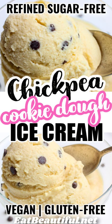 Sweet Bean Chickpea Cookie Dough Ice Cream is creamy and delicious! Vegan, Gluten-free, Refined Sugar-free, Low Oxalate, Low Salicylate. | Eat Beautiful | chickpea ice cream | chickpea | ice cream | cookie dough | vegan | gluten free | refined sugar free | low oxalate | low salicylate || #vegan #glutenfree #chickpea #cookiedough #icecream Chickpea Ice Cream, Ice Cream Cookie Dough, Cookie Dough Vegan, Ice Cream Vegan, Chickpea Cookie Dough, Eat Beautiful, Chickpea Cookies, Low Oxalate, Avocado Ice Cream